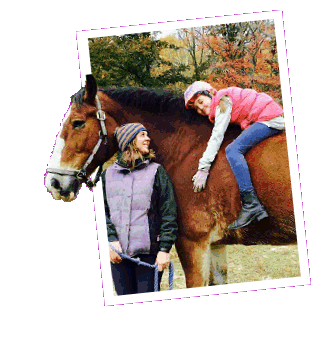 Horse and Riders at rest